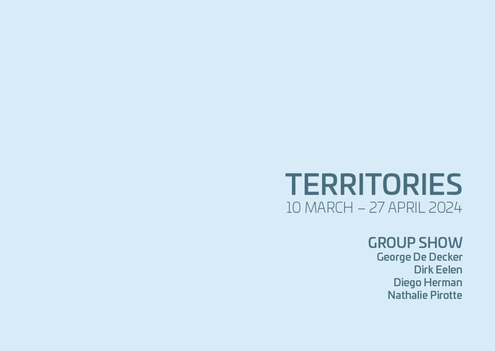 Group show Territories
